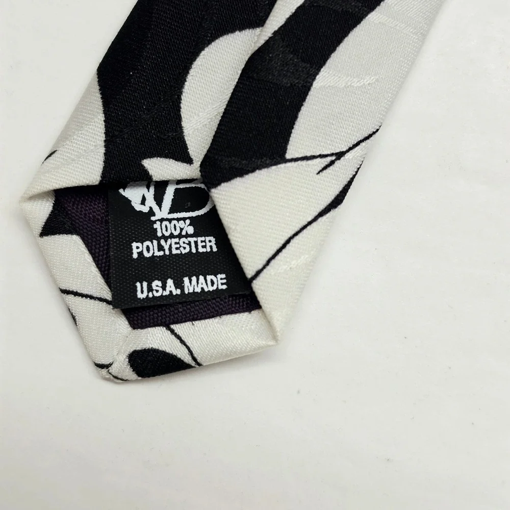 Disney Mickey Mouse Necktie Mens Vintage Black White Balancine Tie Works